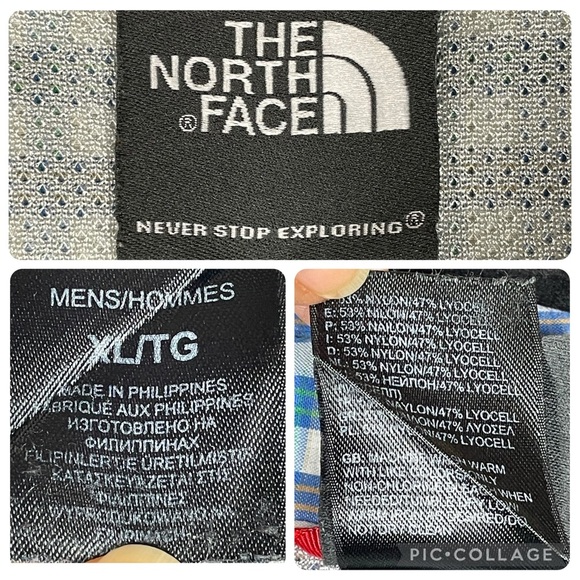 The North Face Men's Blue Orange Green Plaid Button Up Short Sleeve Shirt Sz XL - Picture 3 of 14